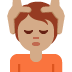 person getting massage: medium skin tone on Twitter/X