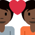 couple with heart: dark skin tone on Twitter/X