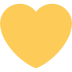 yellow heart on Twitter/X