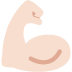 flexed biceps: light skin tone on Twitter/X