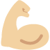 flexed biceps: medium-light skin tone on Twitter/X
