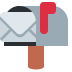 open mailbox with raised flag on Twitter/X