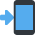 mobile phone with arrow on Twitter/X