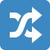 shuffle tracks button on Twitter/X
