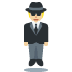 person in suit levitating: medium-light skin tone on Twitter/X