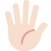 hand with fingers splayed: light skin tone on Twitter/X