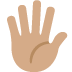 hand with fingers splayed: medium skin tone on Twitter/X