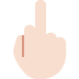middle finger: light skin tone on Twitter/X