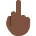 middle finger: dark skin tone on Twitter/X