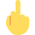middle finger on Twitter/X