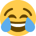 face with tears of joy on Twitter/X