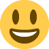 grinning face with big eyes on Twitter/X