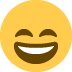 grinning face with smiling eyes on Twitter/X