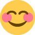 smiling face with smiling eyes on Twitter/X