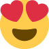 smiling face with heart-eyes on Twitter/X