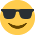 smiling face with sunglasses on Twitter/X