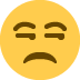 unamused face on Twitter/X
