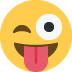 winking face with tongue on Twitter/X