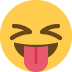squinting face with tongue on Twitter/X