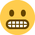 grimacing face on Twitter/X