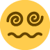 face with spiral eyes on Twitter/X