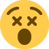 face with crossed-out eyes on Twitter/X