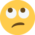 face with rolling eyes on Twitter/X