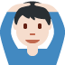man gesturing OK: light skin tone on Twitter/X