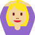 woman gesturing OK: medium-light skin tone on Twitter/X