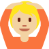 person gesturing OK: medium-light skin tone on Twitter/X