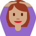 woman gesturing OK: medium skin tone on Twitter/X