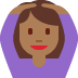 woman gesturing OK: medium-dark skin tone on Twitter/X