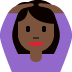 woman gesturing OK: dark skin tone on Twitter/X