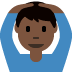 man gesturing OK: dark skin tone on Twitter/X