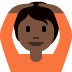 person gesturing OK: dark skin tone on Twitter/X