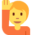 person raising hand on Twitter/X