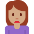 woman frowning: medium skin tone on Twitter/X