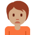 person frowning: medium skin tone on Twitter/X