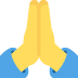 folded hands on Twitter/X