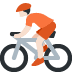 person biking: light skin tone on Twitter/X