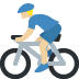 man biking: medium-light skin tone on Twitter/X