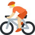 person biking: medium-light skin tone on Twitter/X