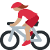 woman biking: medium skin tone on Twitter/X