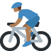 man biking: medium-dark skin tone on Twitter/X