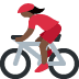 woman biking: dark skin tone on Twitter/X