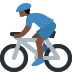 man biking: dark skin tone on Twitter/X
