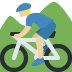 man mountain biking: medium-light skin tone on Twitter/X