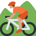 person mountain biking: medium skin tone on Twitter/X