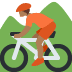 person mountain biking: medium-dark skin tone on Twitter/X