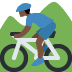 man mountain biking: dark skin tone on Twitter/X